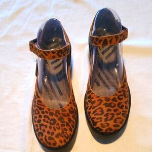 Fly London Animal Print Mary Jane Heels